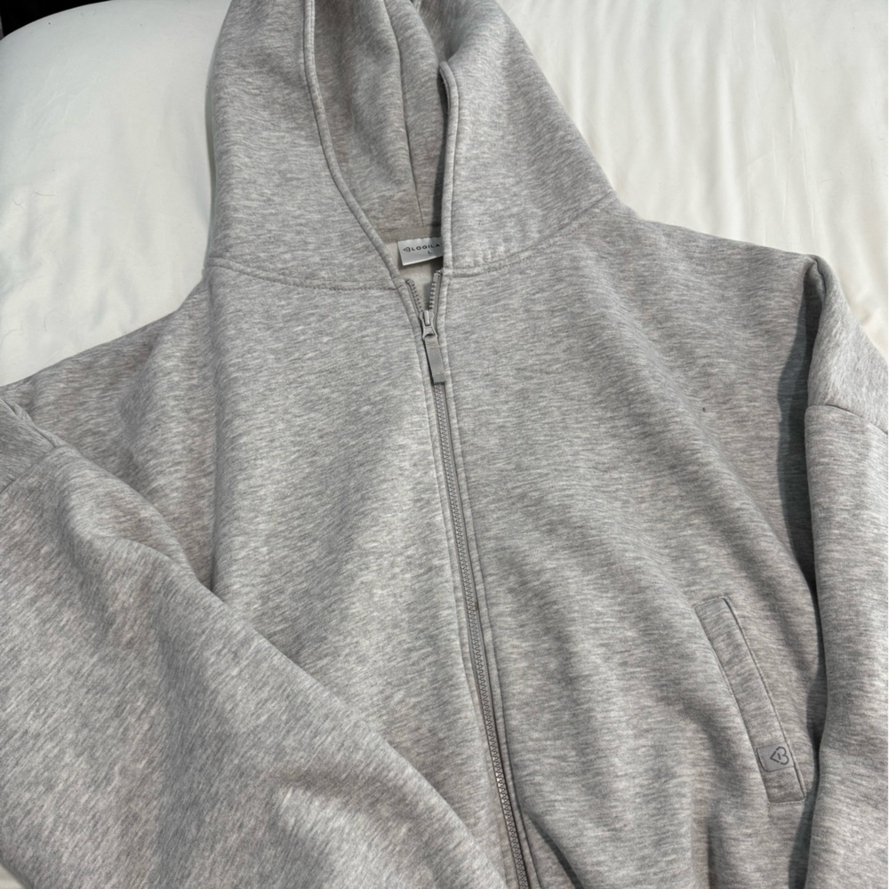 Gray Zip-Up Hoodie